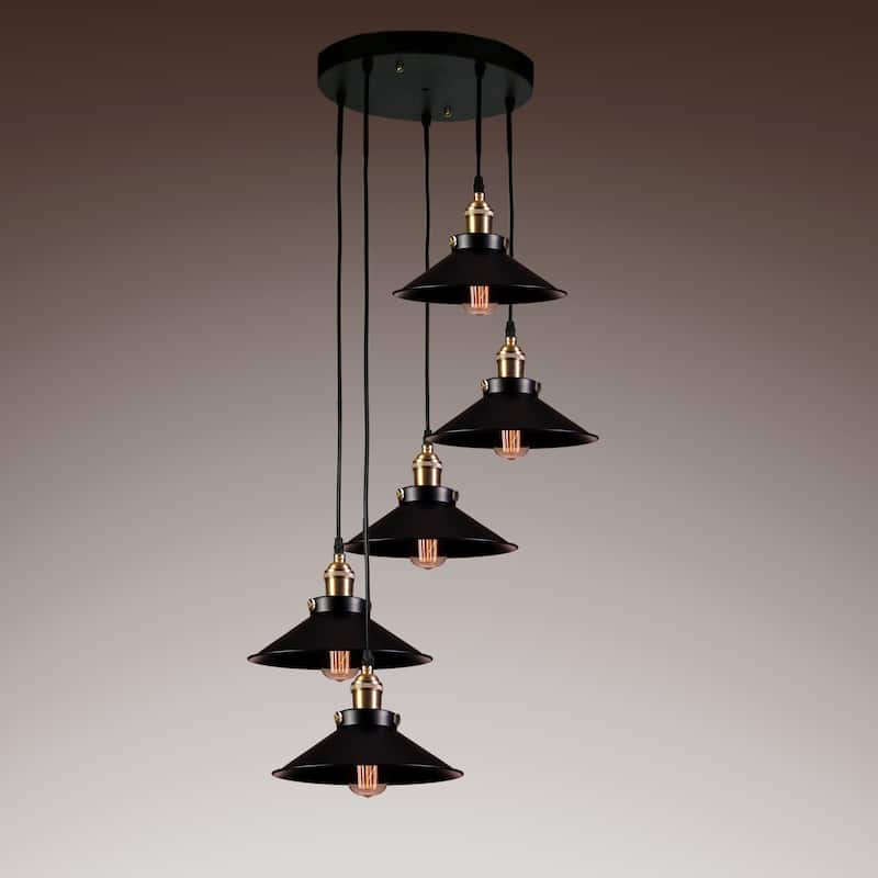 Natalie 5-light Adjustable Cord Edison Lamp