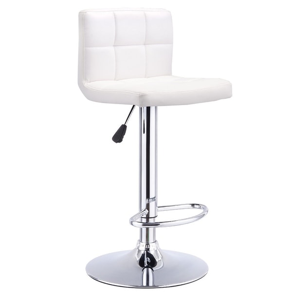 White Leather Barstools costway 1 pc bar stool swivel adjustable pu leather barstools White Leather Barstools costway 1 pc bar stool swivel adjustable pu leather barstools