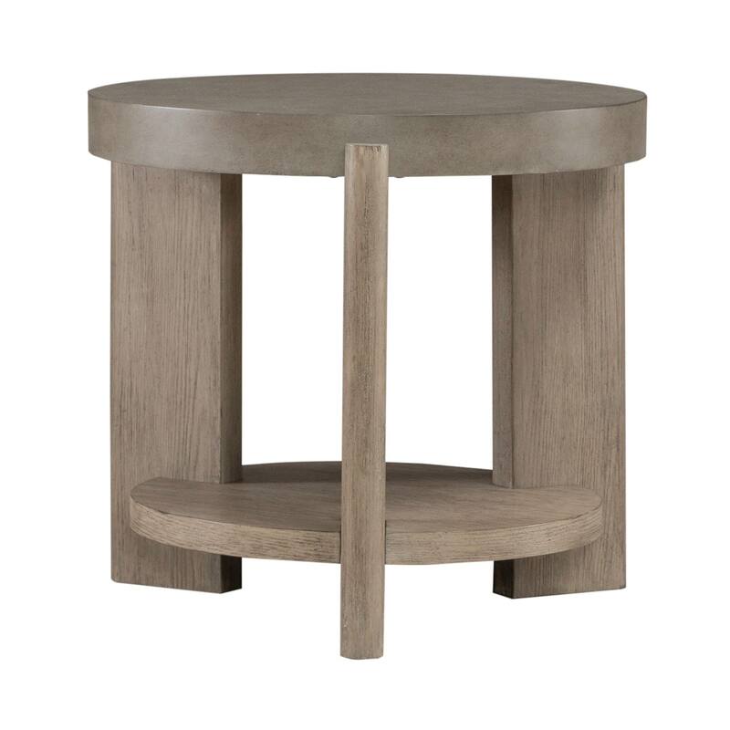 Affinity Dusty Taupe & Concrete 3 Piece Oval Cocktail Table Set
