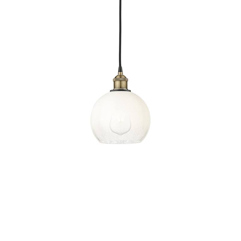 Innovations Lighting 616-1P-11-8 Brookhaven Globe Pendant Brookhaven - Black Antique Brass / Opal