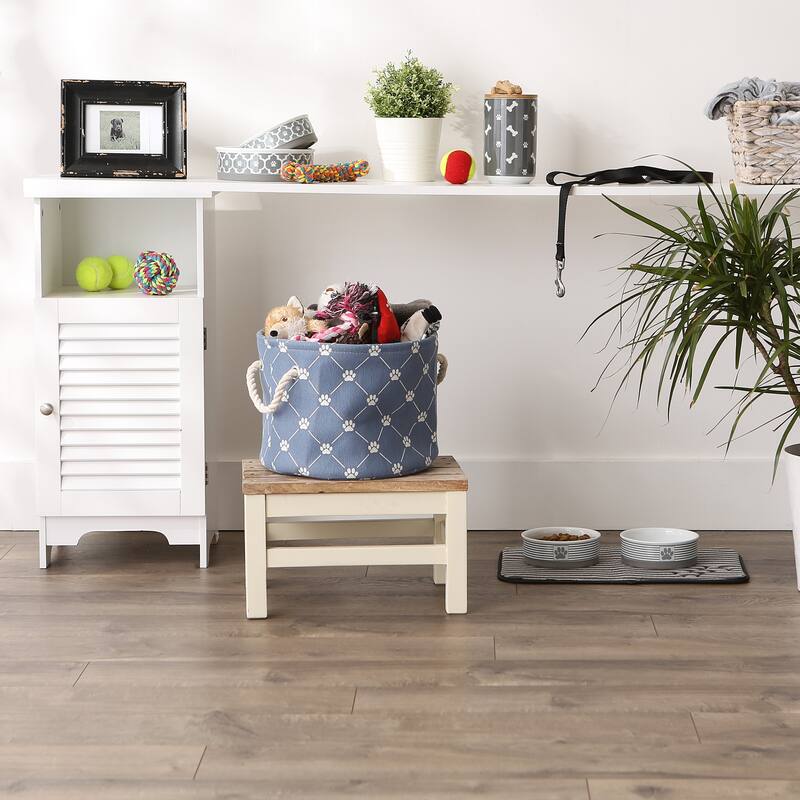 Bone Dry Polyester Pet Bin Trellis Paw