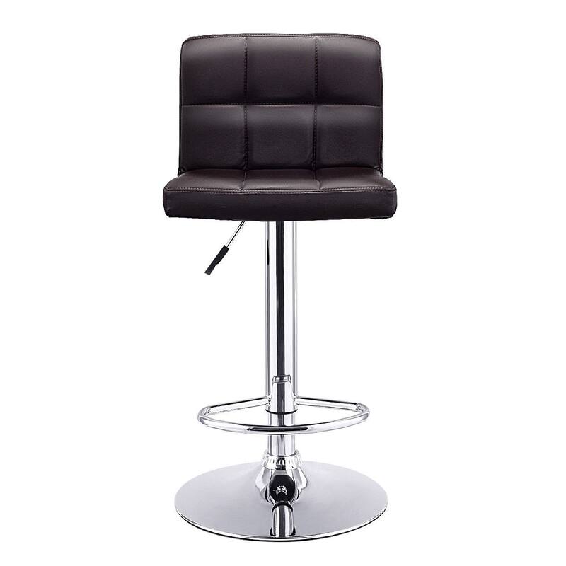 Set of 2 PU Leather Swivel Bar Stools Pub Chairs