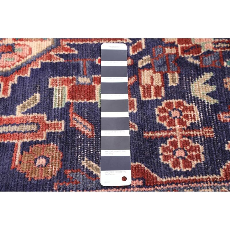 ECARPETGALLERY Hand-knotted Antalya Vintage Navy Wool Rug - 3'11 x 9'4