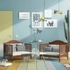 preview thumbnail 13 of 17, Gymax 2-in-1 Convertible Toddler Bed Kids Wooden Bedroom Furniture w/