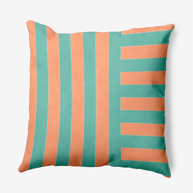 Stripes Decorative Throw Pillow - Orange - 18" x 18"