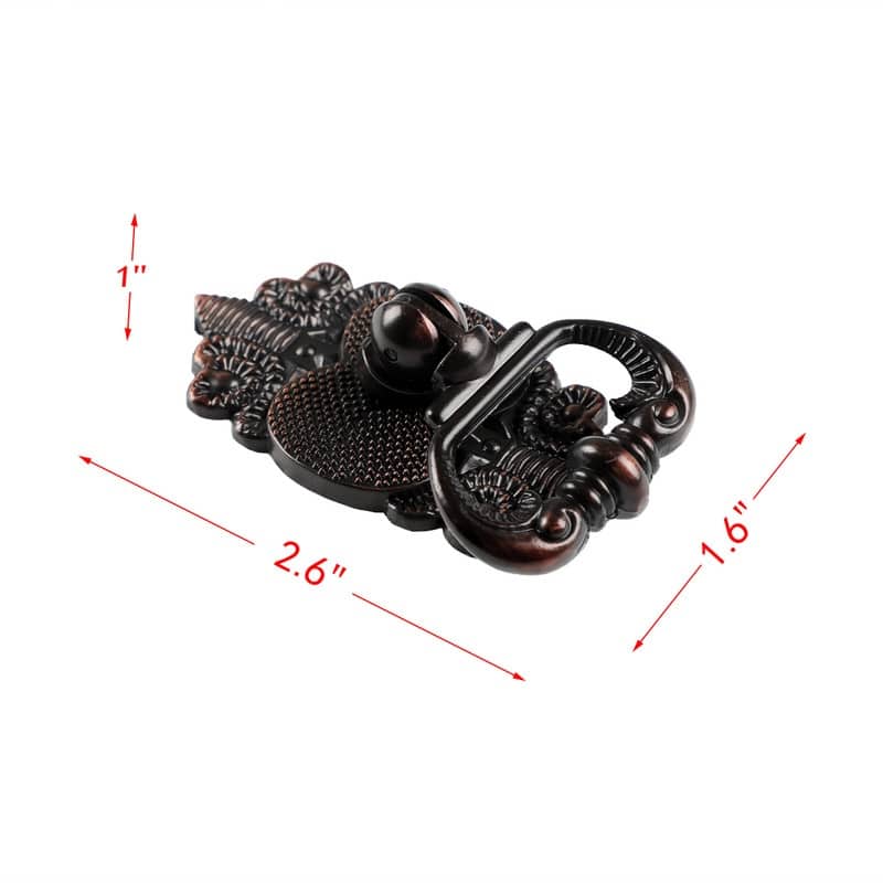 Utopia Alley Vallia Cabinet Ring Pull Knob - Vintage Cabinet Hardware with Hand Finished Oil Rubbed Bronze, 2.6"