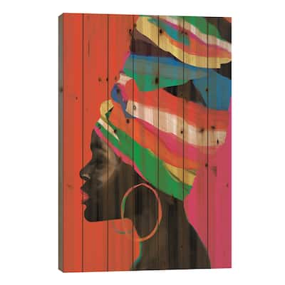 Woman Turban VII Print On Wood by Danilo de Alexandria - Multi-Color