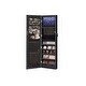 preview thumbnail 13 of 31, 6 LED Lights Lockable Wall Mounted Jewelry Armoire with Full-Length Mirror