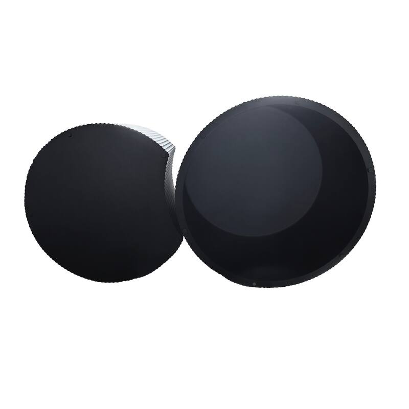 35.83" Stylish and Minimalist Modern Wave Stripe Round Coffee Table.