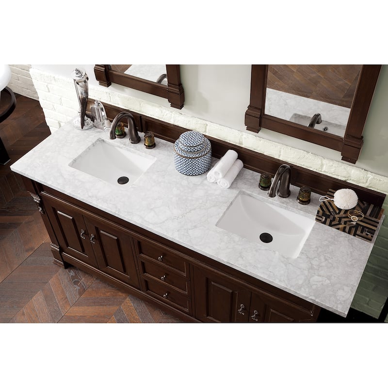 James Martin Vanities Brookfield 72" Double Vanity, Burnished Mahogany