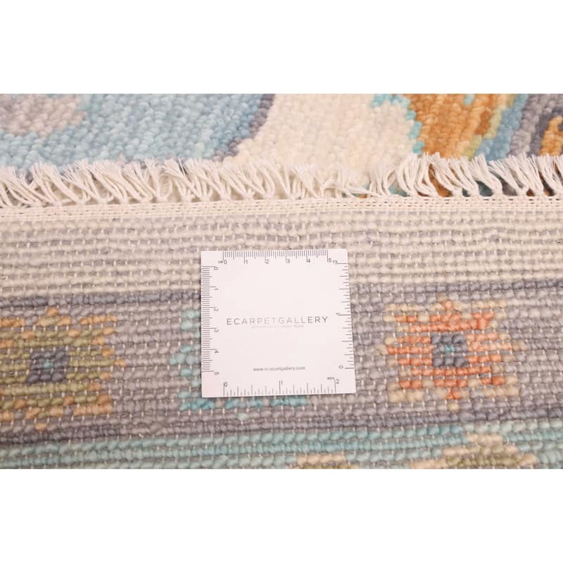 ECARPETGALLERY Hand-knotted Modern Oushak Ivory Wool Rug - 8'3 x 9'11