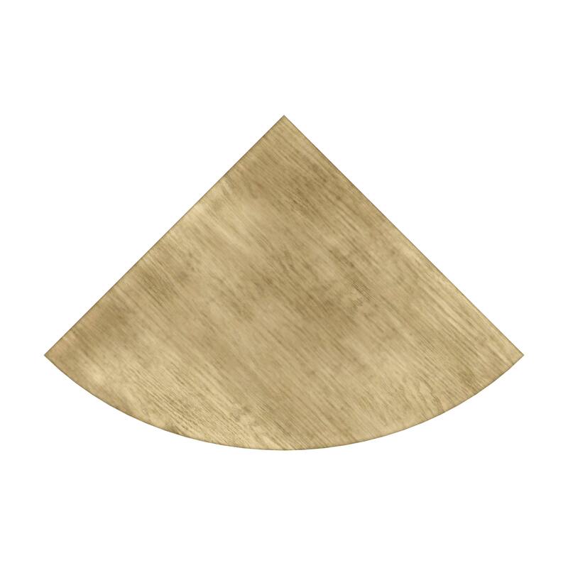 Dowling 24 in. W x 73 in. H Quarter Round Wood Corner Cabinet with 3 Open Shelves and 1 Lower Storage Cabinet