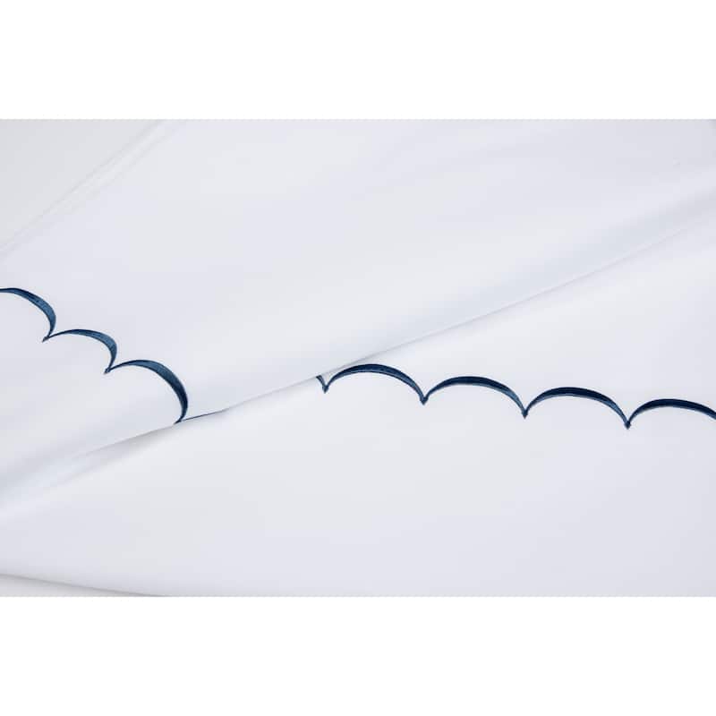 Home Sweet Home Collection 600TC Cotton Scallop Embroidery Duvet Set - 4 Color