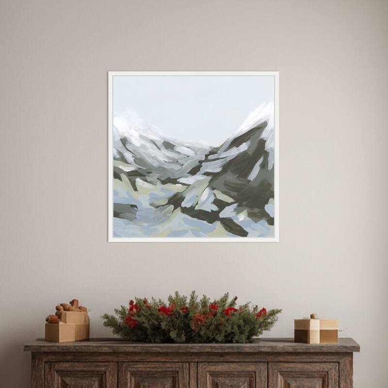 Ice Slope II by June Erica Vess Framed Canvas Wall Art Print - Sylvie White