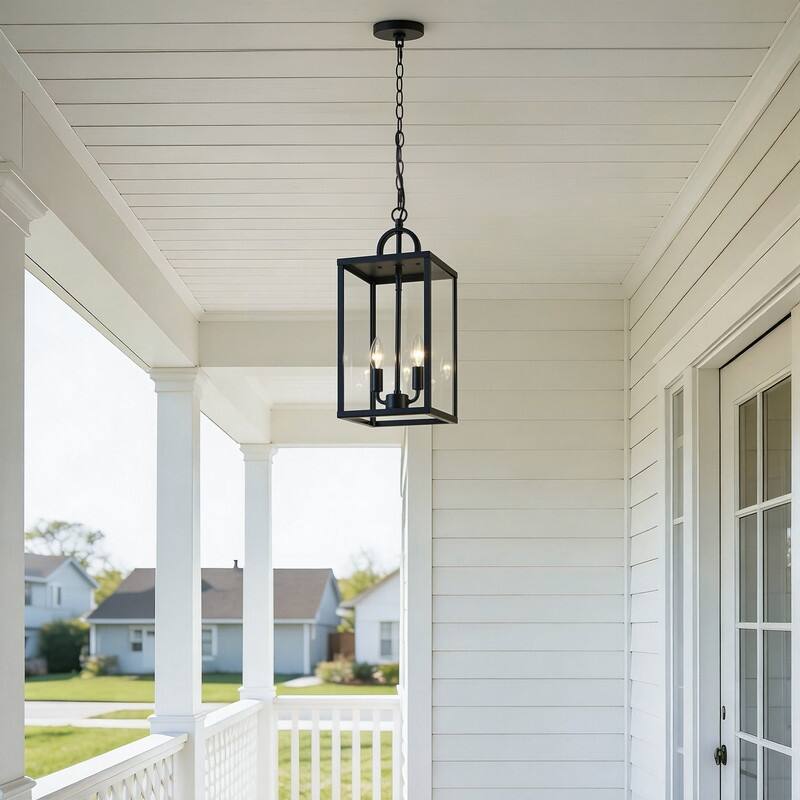 KAWOTI 2-Light Outdoor Pendant Light - W8.25" x H19.25"(MaxH60.75")