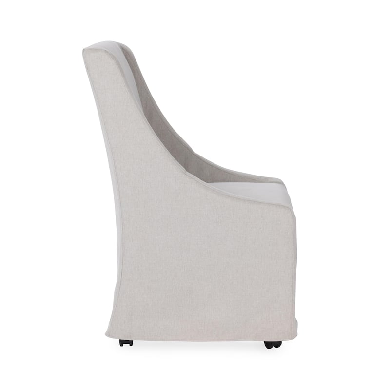 Classic Home Warwick Upholstered Rolling Dining Chair