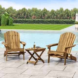 Bellwood Outdoor 2-seat Folding Acacia Chat Set by Christopher Knight Home