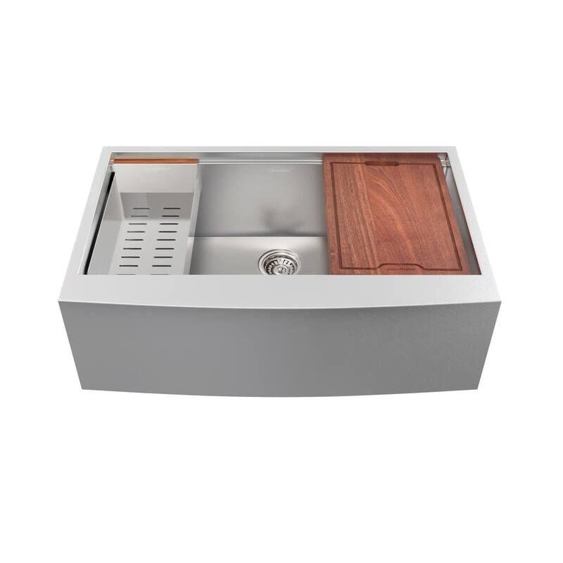Swiss Madison SM-KS780 Rivage 33" Farmhouse Single Basin Stainless - Stainless Steel