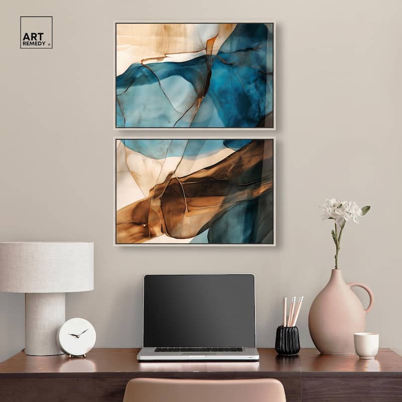 Glitch Aesthetic III Canvas Set of 2 by Art Remedy