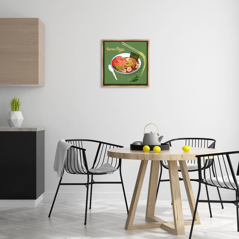 Stupell Ramen Magic International Meal Framed Floater Canvas Wall Art Design By Juliet Rose Philips