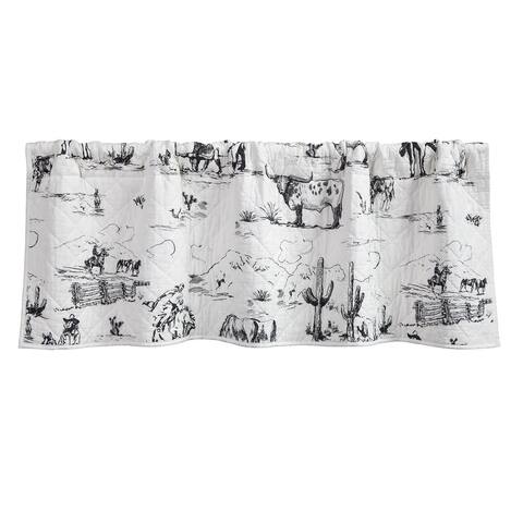 Paseo Road by HiEnd Accents Ranch Life Quilted Valance, 18"x56"