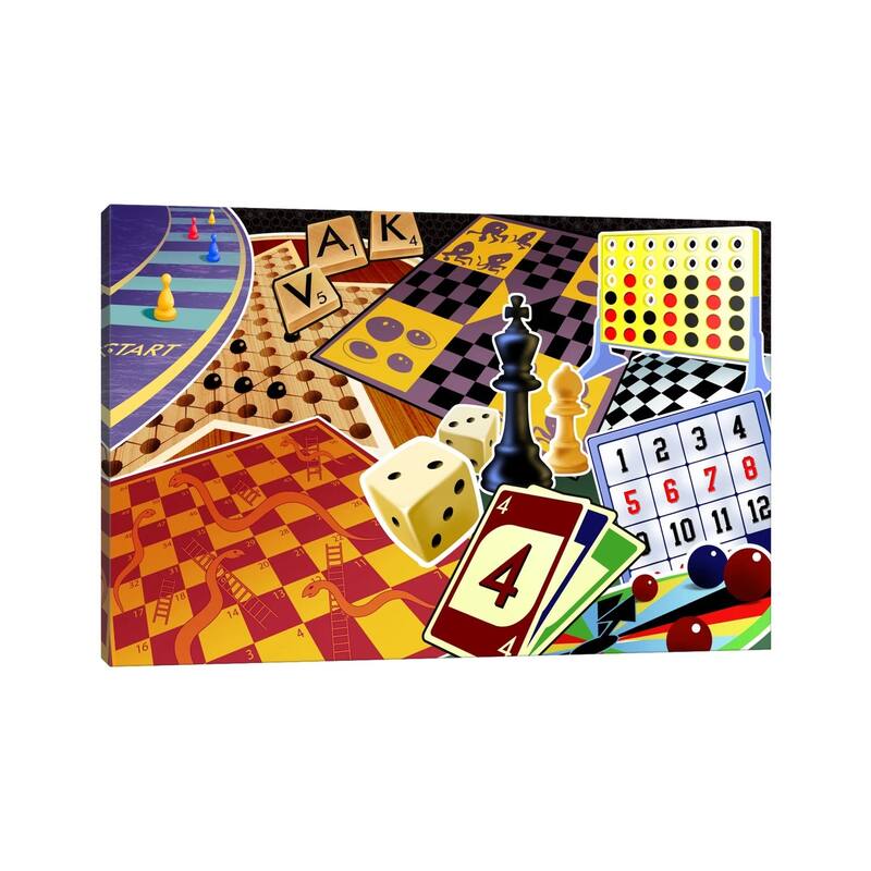 iCanvas "Board Games" by Unknown Artist Canvas Print