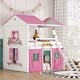 preview thumbnail 18 of 32, Full Size Bunk Bed with Playhouse Design, Windows & Slide - Blue/White