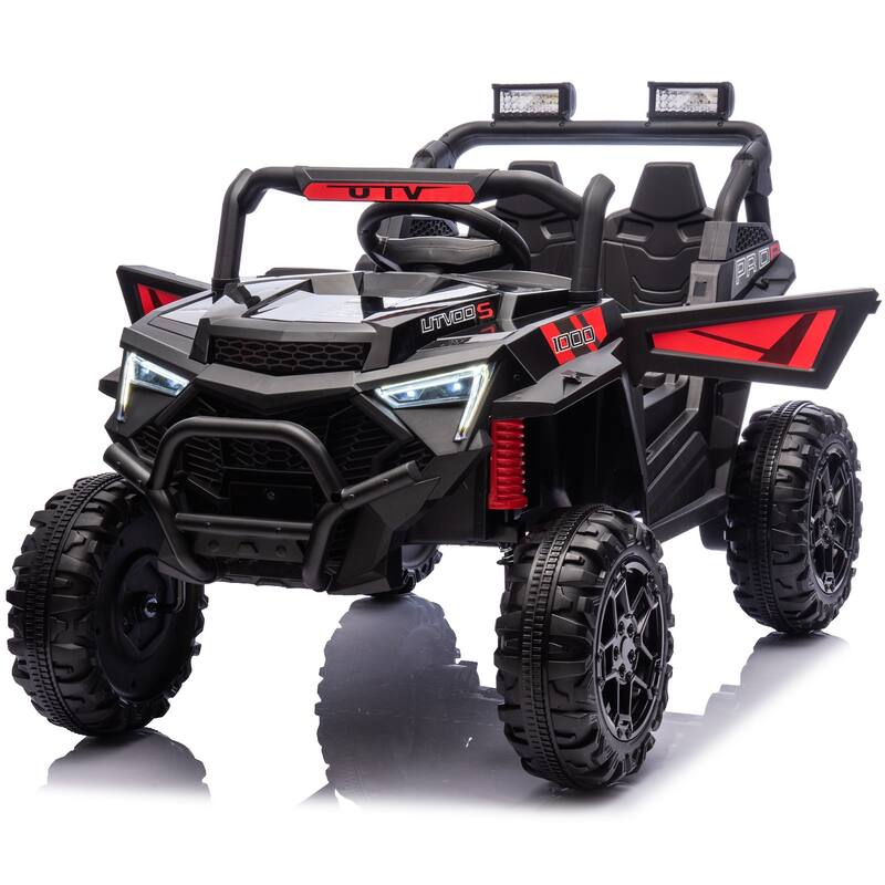 24V 400W Kids Ride On Electric UTV W/Parents Remote Control - Black