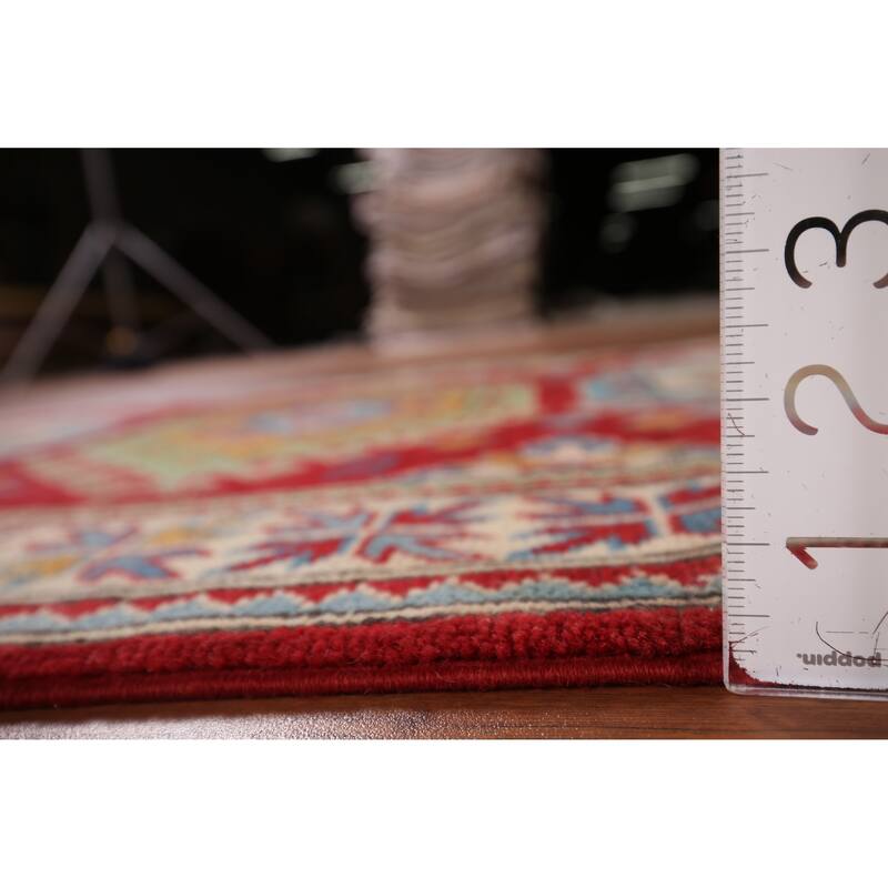 Kazak Oriental Accent Rug Handmade Traditional Foyer Wool Carpet - 3'2" x 5'1"