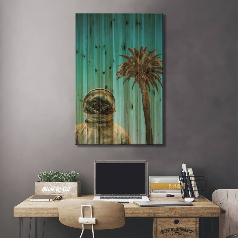 Vacation Print On Wood by Rob Hakemo - Multi-Color