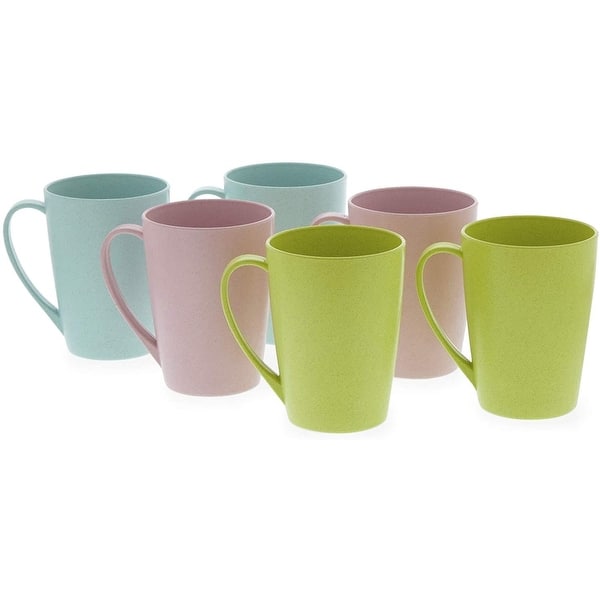 Wheat Straw Mugs, Unbreakable Coffee Mug Set (12 oz, 6 Pack) - Bed Bath &  Beyond - 36224929
