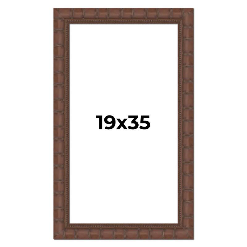 19x35 Frame Pewter Solid Wood Picture Frame Width 1.625 Inches | Interior Frame Depth 0.6875 Inches