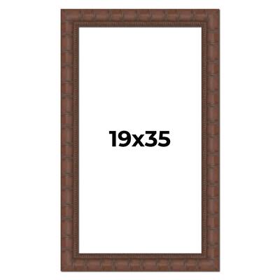 19x35 Frame Pewter Solid Wood Picture Frame Width 1.625 Inches | Interior Frame Depth 0.6875 Inches