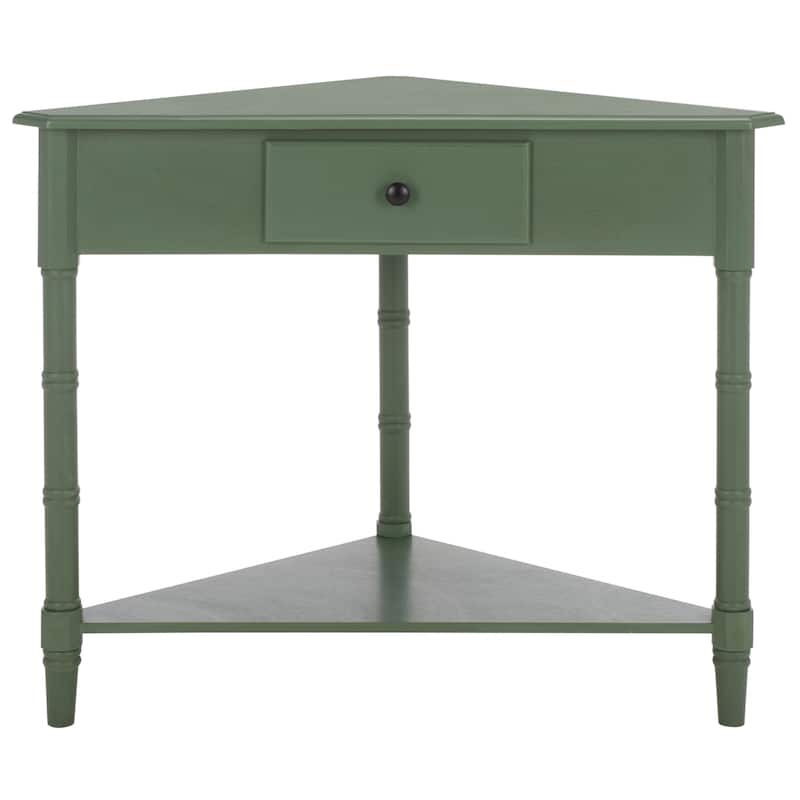 SAFAVIEH Calla Grey Corner Table - 33.9" x 17.3" x 28" - 34"W x 17"D x 28"H - Dusty Green