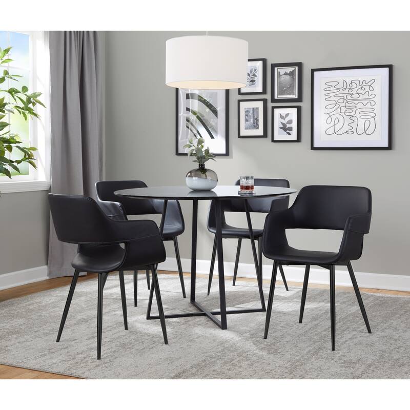 Porch & Den Vallen Dining Chair with Metal Legs (Set of 2)
