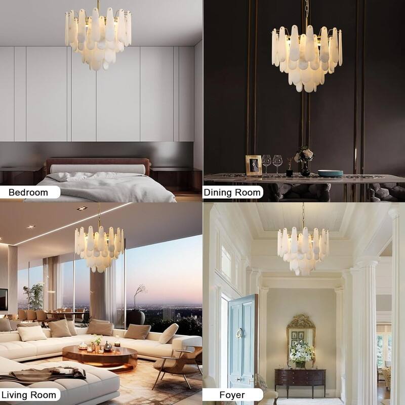 KAYLA Modern Chandelier 32 in. 16-Lights Gold Chandelier