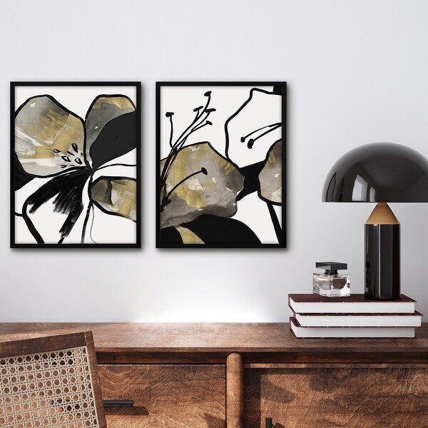 Americanflat 2 Piece 16x20 Unmatted Framed Print Set - Yellow