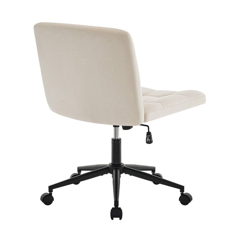 Home Office Desk Chair Armless Office Desk Chair with Cashmere Lumbar Support Adjustable Height, for Home Office Study Room