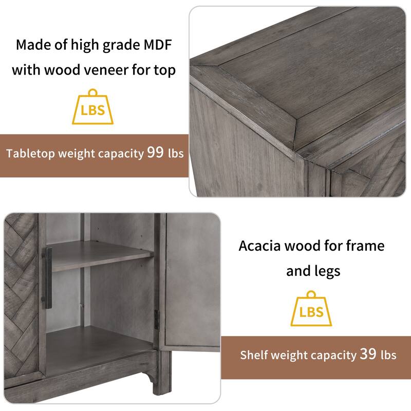 40'' Console Table Sofa Table for Living Room with 2 Shelves