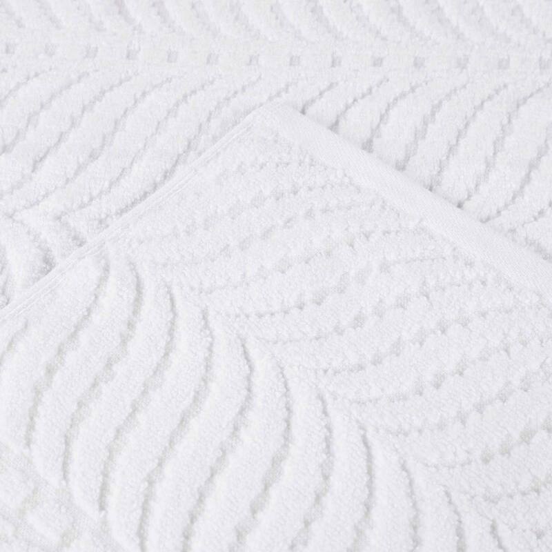 Superior Chevron Zero Twist Solid and Jacquard Cotton 6 Piece Towel Set