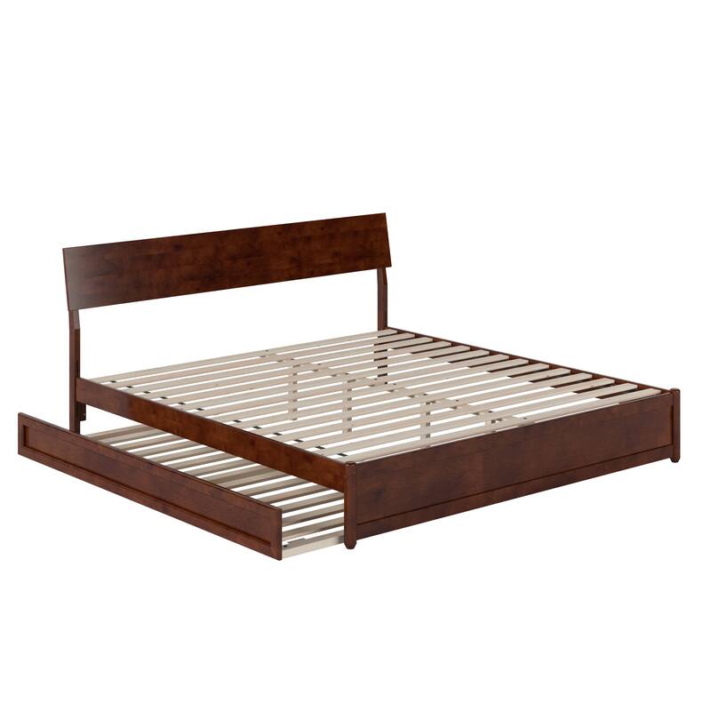 Norla Wood Platform Bed with Trundle