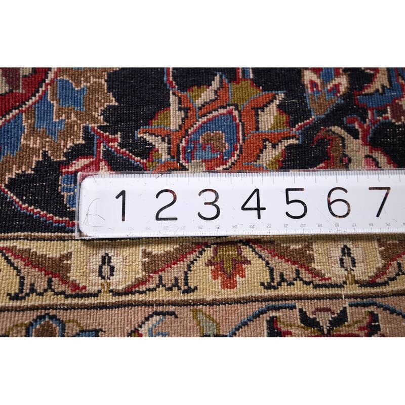 Vegetable Dye Kashmar Large Vintage Persian Rug Handmade Wool Carpet - 11'3" x 16'3"