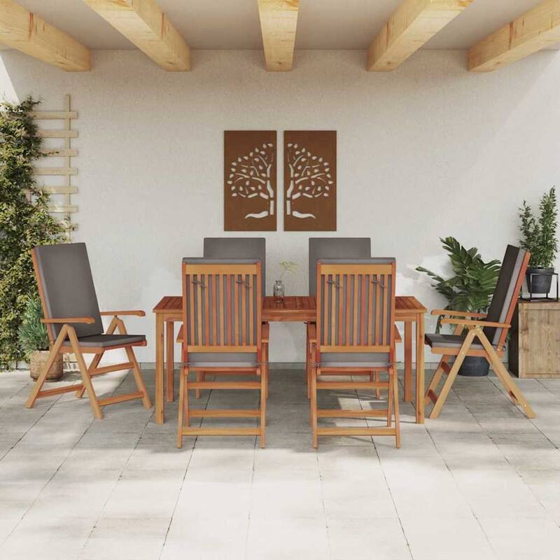vidaXL Garden Chair Brown and Grey 57 x 71.5 x 104 cm