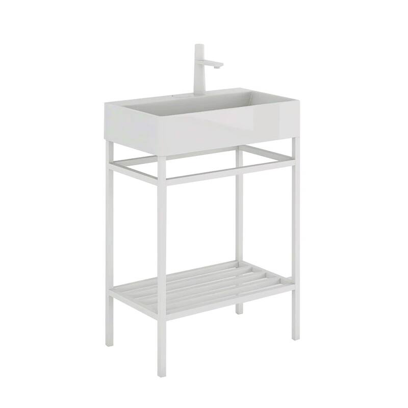 24" Freestanding Bathroom Vanity with Ceramic Sink - 23.62'' x13.98'' x 33.46''