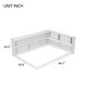 preview thumbnail 7 of 7, White Full Size Wood Floor Bed with L-shaped Bookcases, sliding doors, without slats