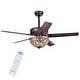 preview thumbnail 7 of 5, Oil Rubbed Bronze 5-blade 48-inch Crystal Ceiling Fan (Optional Remote) Antique Bronze Remote