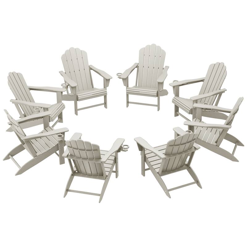 Aderson Outdoor Poly Adirondack Chair (Set of 8) - Sand