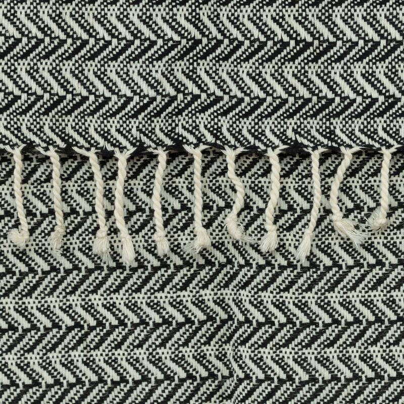 Rizzy Home Chevron Hand Loomed Woven Throw