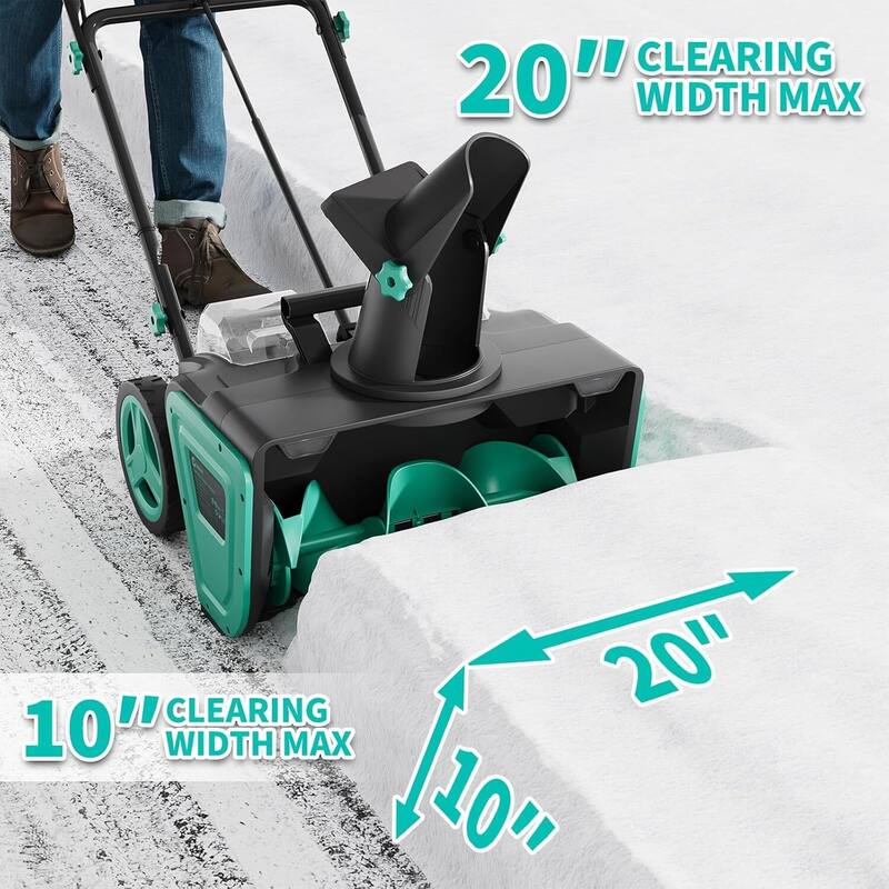 Corded 20 inch Electric Snow Blower Corded, Snow Thrower for Walkways Deck - N/A