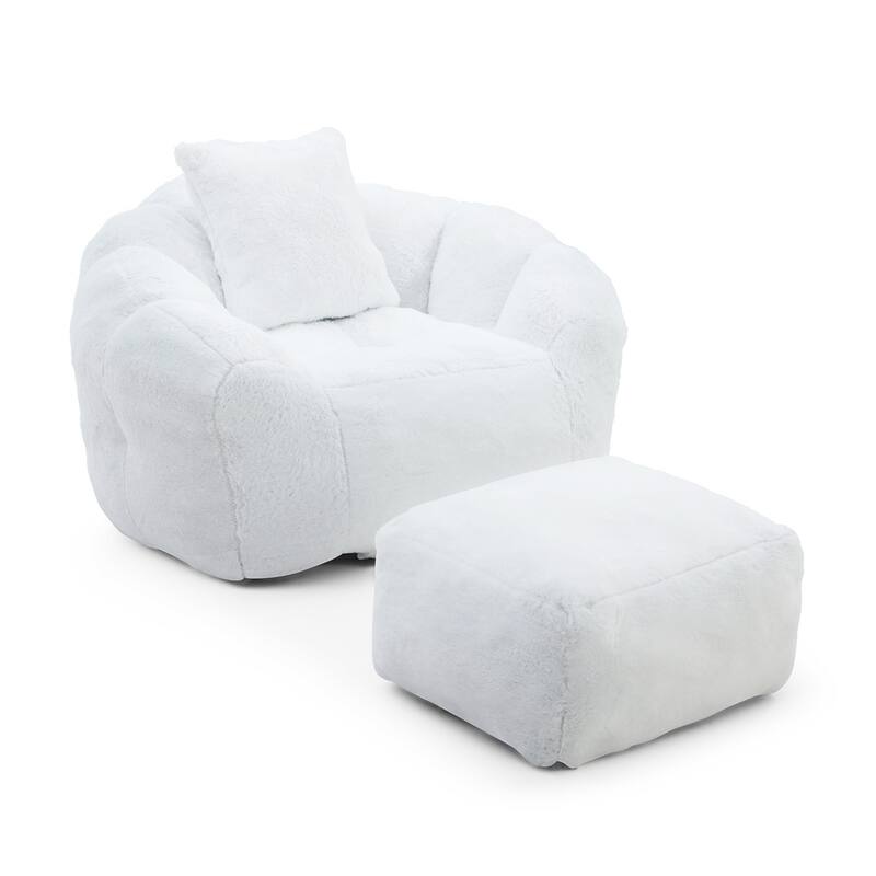 Oversized Bean Bag Chair With footstools for Adults and Kids